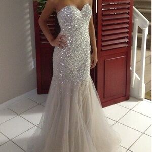 Camille La Vie Embellished Diamond Gown